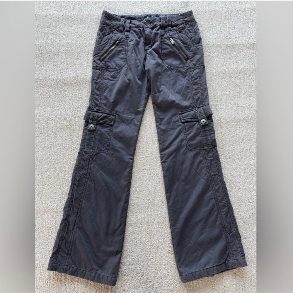 🔥Vintage Hang Ten Bootcut Mid Rise Cargo Insulated Lined Gray Pants Women M ￼